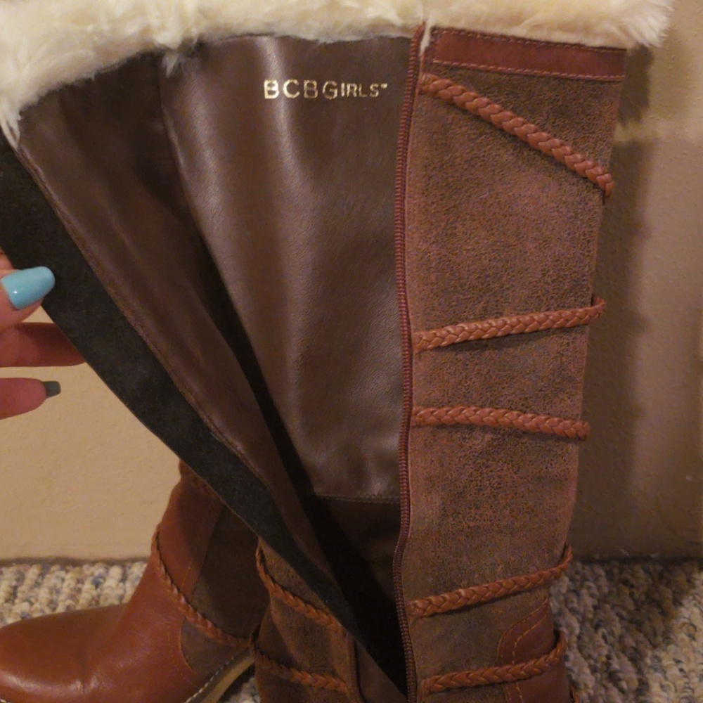 BCBGirls Labany Zip Up Boot Brown 7.5 - Picture 5 of 6